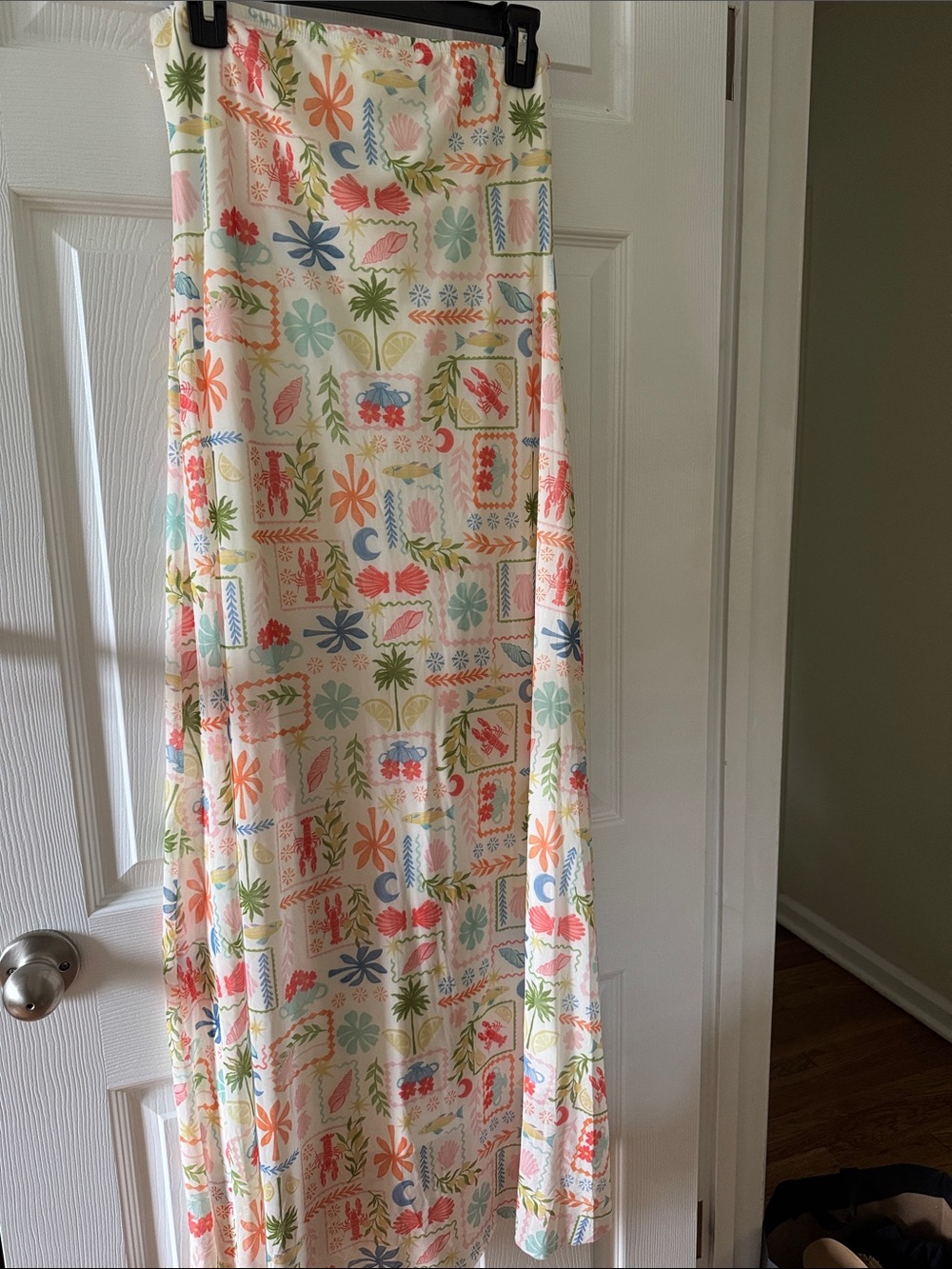 Strapless tropical dress